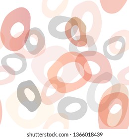 Light Orange vector seamless backdrop with dots, spots. Colorful illustration with blurred circles in nature style. Template for business cards, websites.