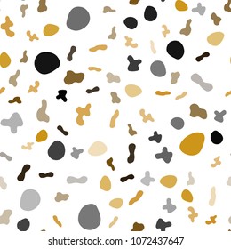 Light Orange vector seamless background with lamp shapes. Creative illustration in halftone marble style with gradient. The best blurred design for your business.