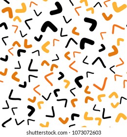 Light Orange vector seamless  background with lava shapes. A vague circumflex abstract illustration with gradient. Marble style for your business design.