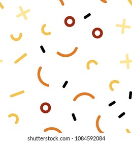 Light Orange vector seamless background with lines, ovals. Seamless Illustration with set of abstact gradient lines. Pattern for trendy fabric, wallpapers.