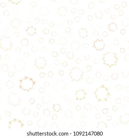 Light Orange vector seamless background with bubbles. Glitter abstract illustration with blurred drops of rain. New design for ad, poster, banner of your website.