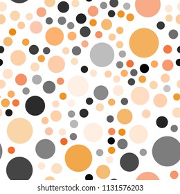 Light Orange vector seamless background with bubbles. Abstract illustration with colored bubbles in nature style. Completely new template for your brand book.