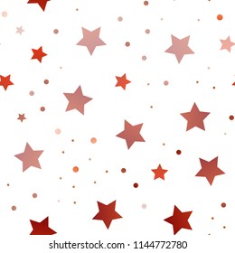 Light Orange vector seamless background with colored stars. Blurred decorative design in simple style with stars. The template can be used as a background.