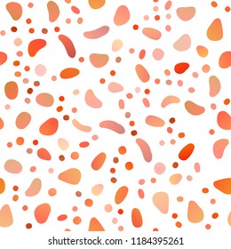 Light Orange vector seamless background with bubbles. Abstract illustration with colored bubbles in nature style. Pattern for design of fabric, wallpapers.
