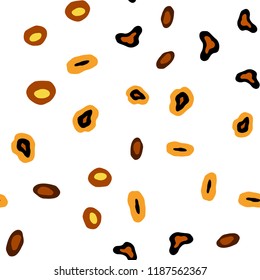 Light Orange vector seamless background with bubbles. Blurred bubbles on abstract background with colorful gradient. Trendy design for wallpaper, fabric makers.