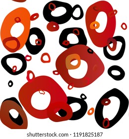 Light Orange vector seamless background with bubbles. Blurred decorative design in abstract style with bubbles. Template for business cards, websites.