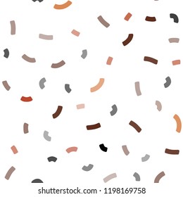 Light Orange vector seamless background with lava shapes. Shining illustration, which consist of blurred lines, circles. The elegant pattern for brand book.