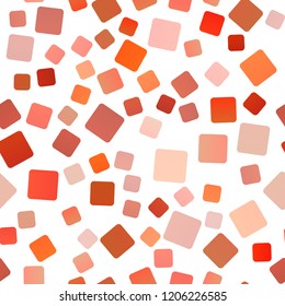 Light Orange vector seamless background with rectangles. Decorative design in abstract style with rectangles. Pattern for commercials.