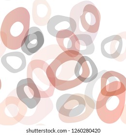 Light Orange vector seamless background with bubbles. Modern abstract illustration with colorful water drops. Pattern for design of fabric, wallpapers.