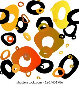Light Orange vector seamless background with bubbles. Abstract illustration with colored bubbles in nature style. Pattern for trendy fabric, wallpapers.