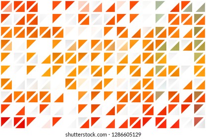 Light Orange vector seamless background with triangles. Decorative design in abstract style with triangles. Pattern for design of window blinds, curtains.