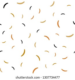 Light Orange vector seamless background with bent lines. A sample with colorful lines, shapes. Pattern for your business design.