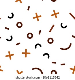 Light Orange vector seamless cover with abstract shapes. Illustration with repetition of lines on white background. Pattern for design of window blinds, curtains.
