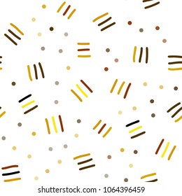 Light Orange vector seamless cover with abstract shapes. Seamless gradient abstract lines on white background. Pattern for trendy fabric, wallpapers.