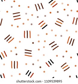 Light Orange vector seamless cover with abstract shapes. Trendy seamless illustration with abstract lines. Trendy design for wallpaper, fabric makers.