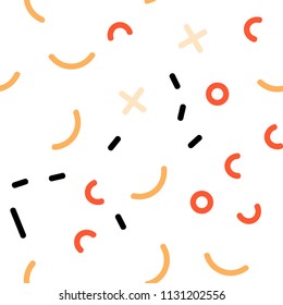 Light Orange vector seamless cover with abstract shapes. Trendy seamless illustration with abstract lines. Trendy design for wallpaper, fabric makers.
