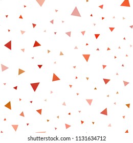 Light Orange vector seamless cover in polygonal style. Decorative design in abstract style with triangles. Pattern for busines ad, booklets, leaflets