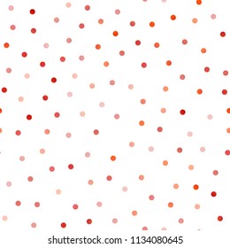 Light Orange vector seamless cover with spots. Glitter abstract illustration with blurred drops of rain. The pattern can be used for beautiful websites.