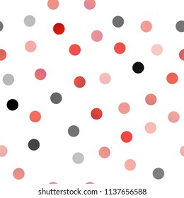 Light Orange vector seamless cover with spots. Abstract illustration with colored bubbles in nature style. Completely new template for your brand book.