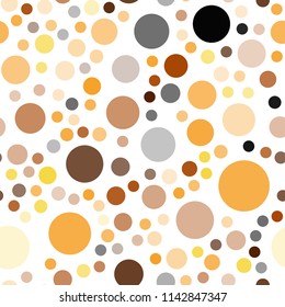 Light Orange vector seamless cover with spots. Blurred bubbles on abstract background with colorful gradient. New design for ad, poster, banner of your website.