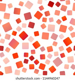 Light Orange vector seamless cover in polygonal style. Rectangles on abstract background with colorful gradient. Best design for your ad, poster, banner.