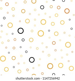 Light Orange vector seamless cover with spots. Blurred decorative design in abstract style with bubbles. Beautiful design for your business advert.