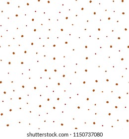 Light Orange vector seamless cover with spots. Blurred bubbles on abstract background with colorful gradient. Design for textile, fabric, wallpapers.