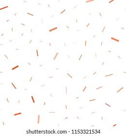 Light Orange vector seamless cover with long lines. Shining colored illustration with narrow lines. The pattern can be used as ads, poster, banner for commercial.