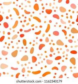 Light Orange vector seamless cover with circles. Illustration with set of shining colorful abstract circles. Design for textile, fabric, wallpapers.