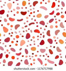Light Orange vector seamless cover with circles. Blurred bubbles on abstract backdrop with colorful gradient. Pattern for design of fabric, wallpapers.