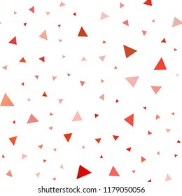 Light Orange vector seamless cover in polygonal style. Glitter abstract illustration with triangular shapes. Modern template for your landing page.