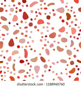 Light Orange vector seamless cover with circles. Blurred decorative design in abstract style with bubbles. Trendy design for wallpaper, fabric makers.