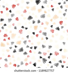 Light Orange vector seamless cover with stright stripes. Decorative shining illustration with lines on abstract template. Best design for your ad, poster, banner.