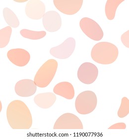 Light Orange vector seamless cover with circles. Abstract illustration with colored bubbles in nature style. Trendy design for wallpaper, fabric makers.