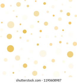 Light Orange vector seamless cover with spots. Modern abstract illustration with colorful water drops. Design for textile, fabric, wallpapers.