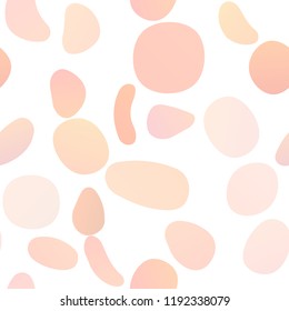 Light Orange vector seamless cover with circles. Abstract illustration with colored bubbles in nature style. Trendy design for wallpaper, fabric makers.