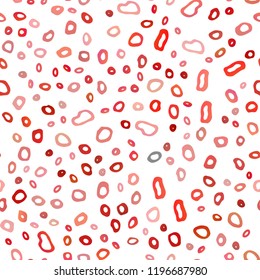 Light Orange vector seamless cover with circles. Abstract illustration with colored bubbles in nature style. Design for textile, fabric, wallpapers.