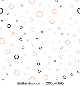 Light Orange vector seamless cover with spots. Blurred decorative design in abstract style with bubbles. Pattern can be used as texture of wallpapers.