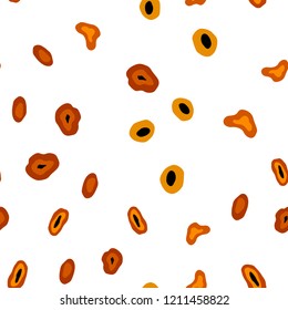 Light Orange vector seamless cover with spots. Illustration with set of shining colorful abstract circles. Template for business cards, websites.
