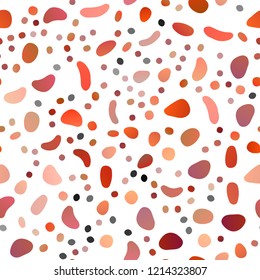 Light Orange vector seamless cover with circles. Modern abstract illustration with colorful water drops. Pattern for design of window blinds, curtains.