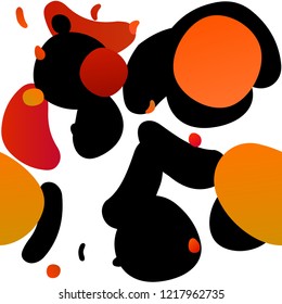 Light Orange vector seamless cover with circles. Modern abstract illustration with colorful water drops. Pattern for trendy fabric, wallpapers.