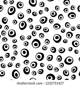 Light Orange vector seamless cover with circles. Illustration with set of shining colorful abstract circles. Pattern for trendy fabric, wallpapers.