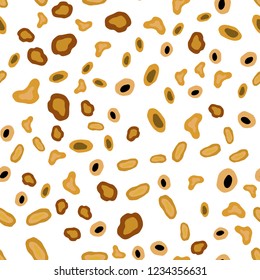 Light Orange vector seamless cover with spots. Blurred bubbles on abstract background with colorful gradient. Design for textile, fabric, wallpapers.