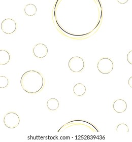 Light Orange vector seamless cover with spots. Blurred bubbles on abstract background with colorful gradient. Design for textile, fabric, wallpapers.