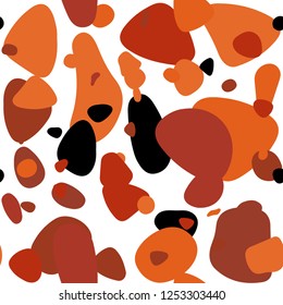 Light Orange vector seamless cover with spots. Illustration with set of shining colorful abstract circles. Design for textile, fabric, wallpapers.