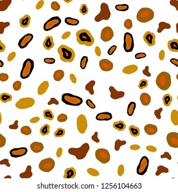 Light Orange vector seamless cover with spots. Beautiful colored illustration with blurred circles in nature style. Pattern for design of window blinds, curtains.