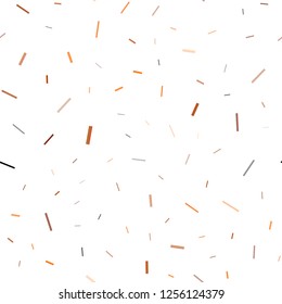 Light Orange vector seamless cover with long lines. Decorative shining illustration with lines on abstract template. Smart design for your business advert.