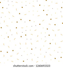 Light Orange vector seamless cover with spots, lines. Modern abstract colorful illustration with spheres and lines. Trendy design for wallpaper, fabric makers.