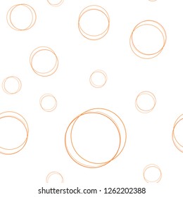 Light Orange vector seamless cover with spots. Beautiful colored illustration with blurred circles in nature style. Template for business cards, websites.