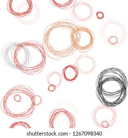 Light Orange vector seamless cover with spots. Blurred decorative design in abstract style with bubbles. Design for wallpaper, fabric makers.
